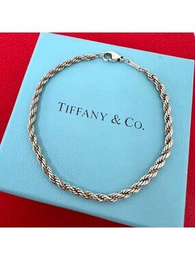 Tiffany & Co Vintage Twisted Rope Bracelet Silver Gold